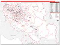 Santa Clara, Ca Carrier Route Wall Map
